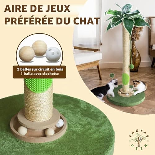Griffoir Fantasreen poteau sisal avec auto-groomer