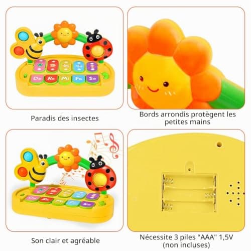 Piano d'éveil AOOTE 6006752 à 10 touches et 4 modes