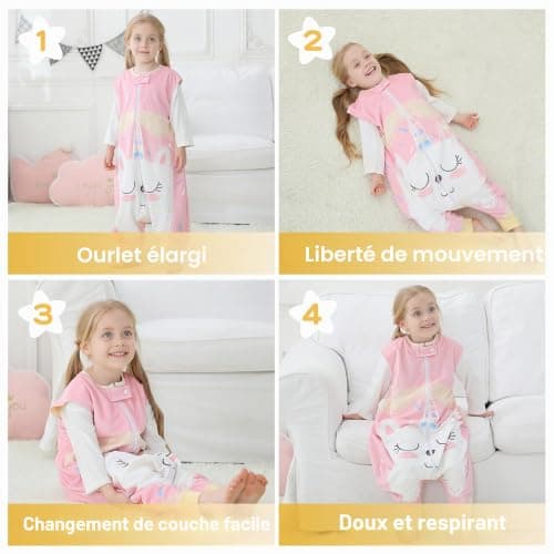 Gigoteuse COOKY.D 5-6 ans jambes séparées sans manches