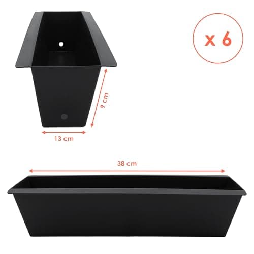 Lot de 6 jardinieres Spetebo palette europeenne anthracite