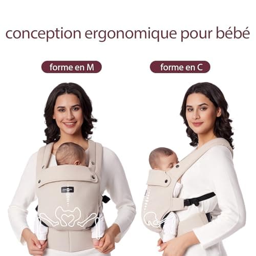 Porte-bébé Momcozy PureHug 100% Coton Évolutif