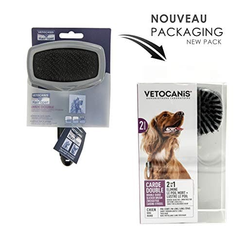 Brosse carde chien Vetocanis rétractable autonettoyante