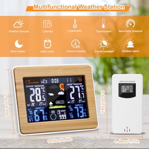 AOZBZ Station météo Sans Fil Capteur Extérieur