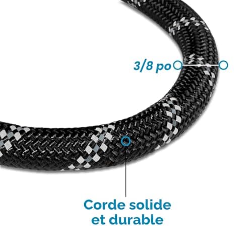 Laisse corde Edipets EDI-C015 2,2 m réfléchissante
