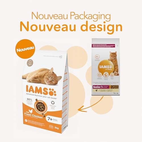 Croquettes IAMS Chat Senior 7+ Poulet Frais 3 kg