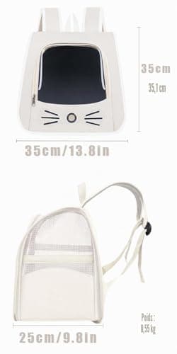Sac à dos pliable pour chat tintoke 35 x 35 x 25 cm