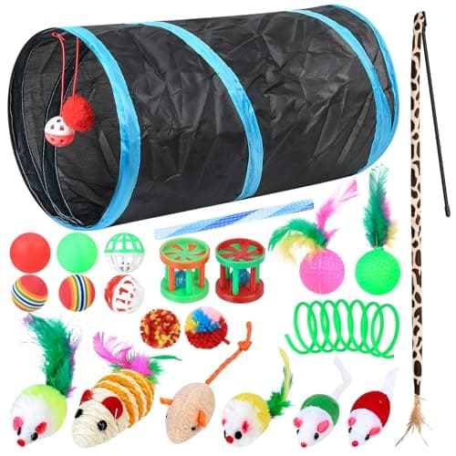Gaomoeny RZLDE-006 lot 22 jouets chat avec tunnel