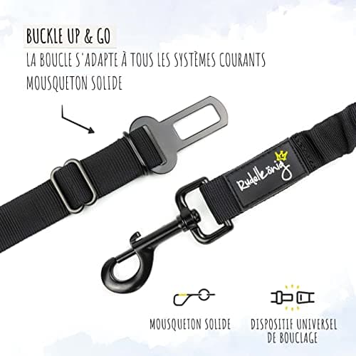 Ceinture Chien Voiture Rudelkönig Réglable 60-80 cm