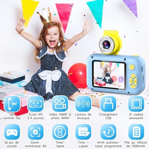 Appareil Photo Enfant ARNSSIEN X101 Objectif Pivotant