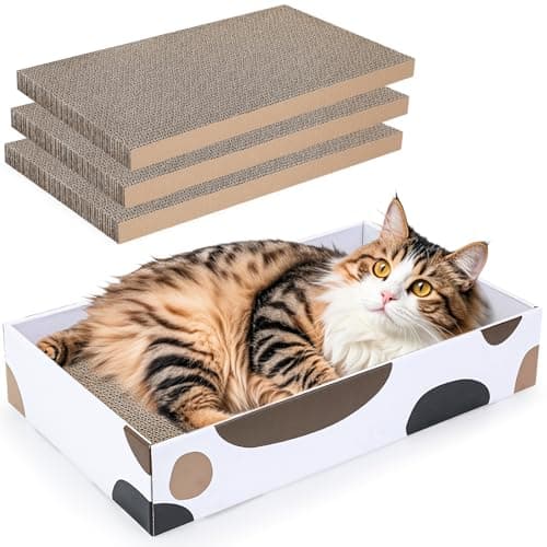 Griffoir chat carton PETTOM 3 plaques avec boîte