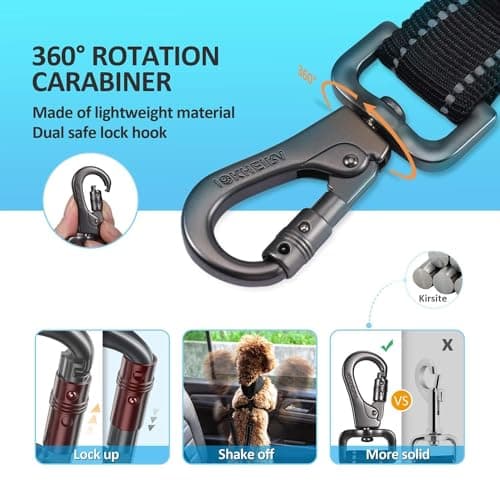 Ceinture sécurité chien IOKHEIRA réglable 50-80 cm
