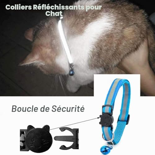 Lot de 12 colliers chat GingerUPer à boucle sécurité
