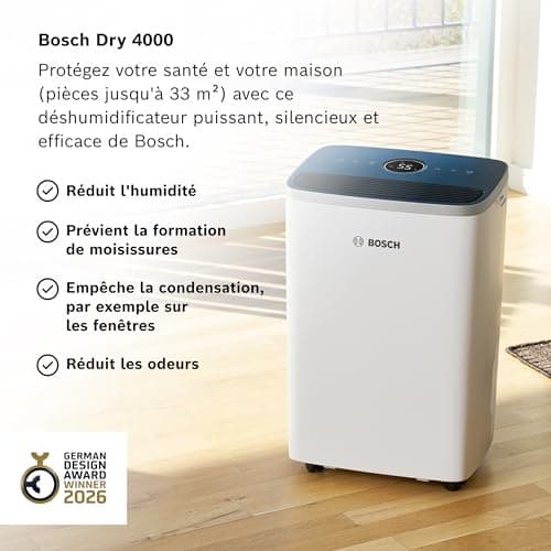 Déshumidificateur Bosch Dry 4000 16 L/j pour 33 m2