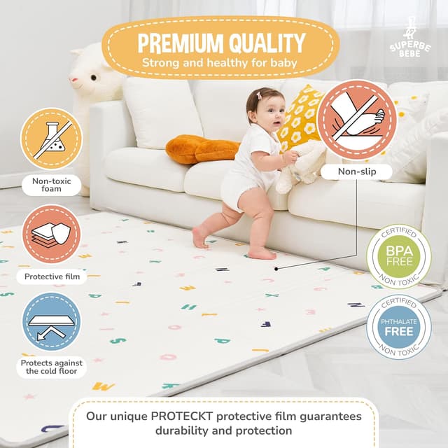 Tapis Jeu Enfant XXL Mousse Epais - Superbe Bébé