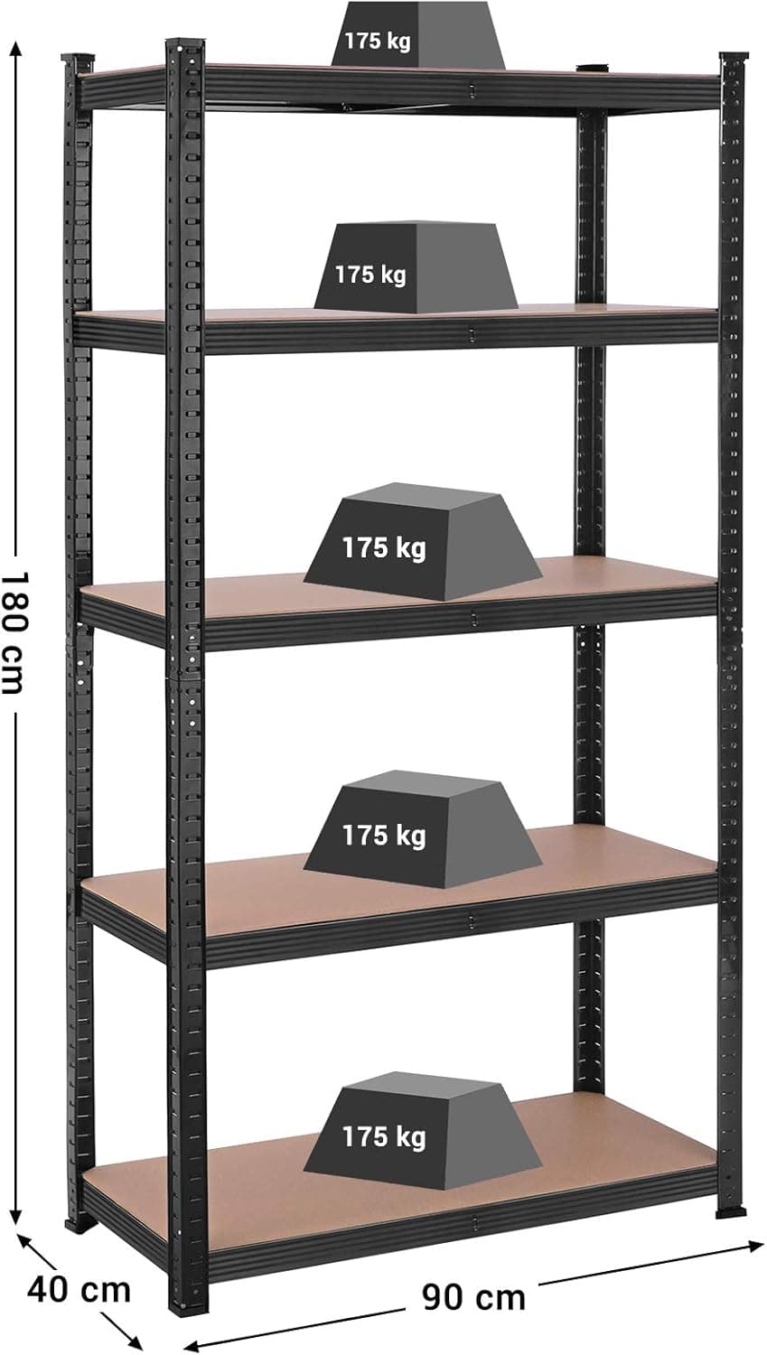 Étagère SONGMICS 5 Niveaux - Rangement Industriel