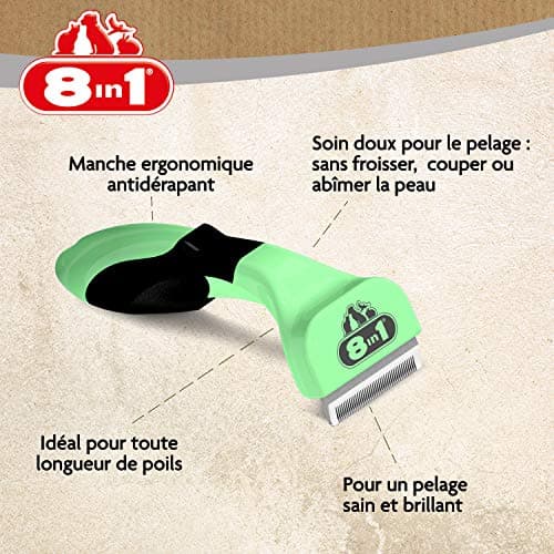 8in1 Coat DeShedder S Brosse Sous-Poil Petit Chien