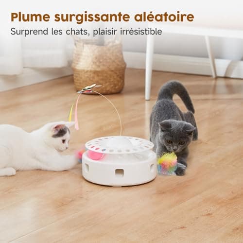 Jouet chat automatique Potaroma 3in1-Bai plume papillon