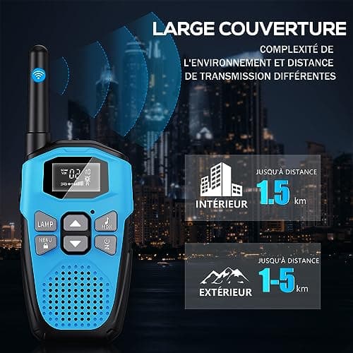 Talkie-walkie NXGKET 16 canaux PMR446 rechargeable