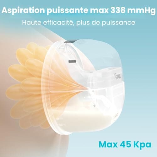 Tire-lait Paruu P10 mains libres double, lot de 2