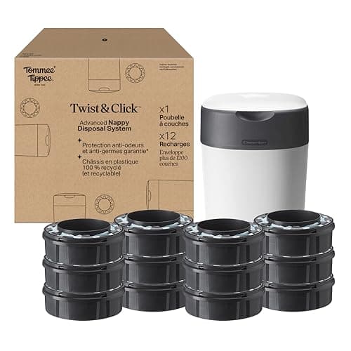 Poubelle à couches Tommee Tippee Twist & Click 12 recharges