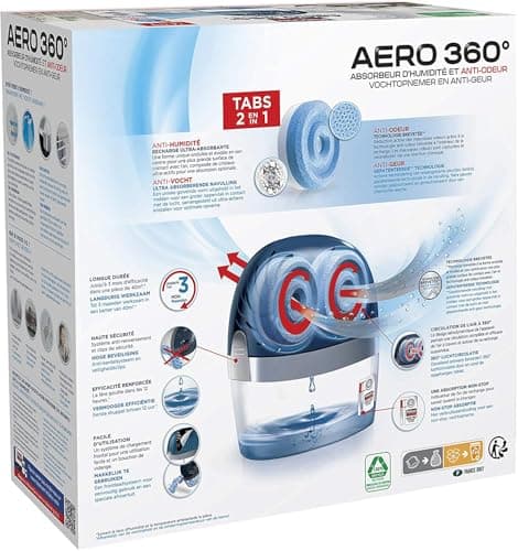 Absorbeur d'humidité Rubson AERO 360 40 m² sans courant
