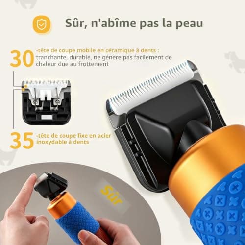 Tondeuse Chien CGOLDENWALL 200 W Filaire Câble 3 m