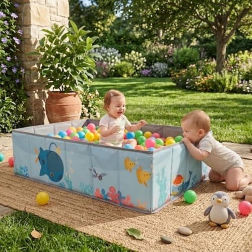 Piscine à balles pliable RUGUIES 120x90 cm sans balles