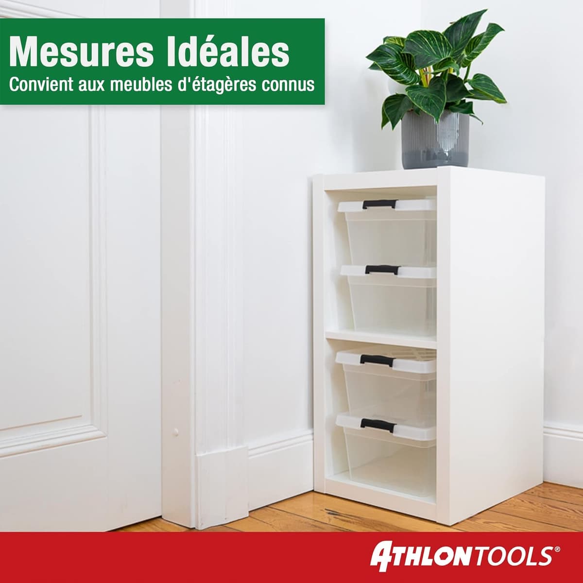 Boîtes de Rangement Empilables 12,5L - Lot de 4