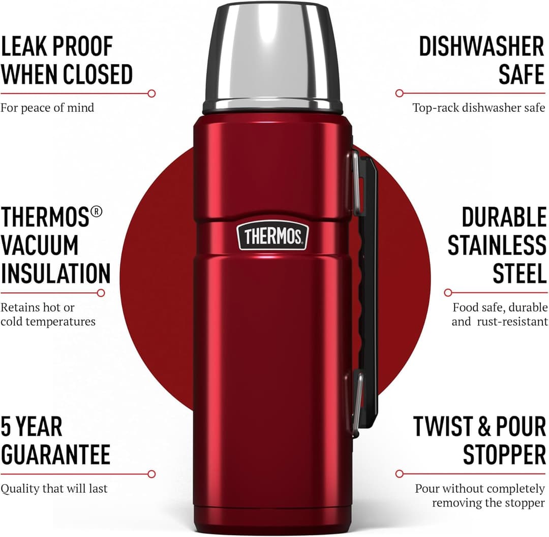 Thermos Isotherme 1.2L Acier Inoxydable