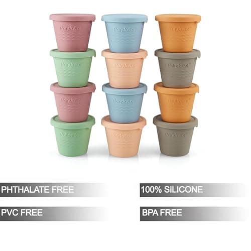 PandaEar Bocaux Silicone Bébé 120ml x12