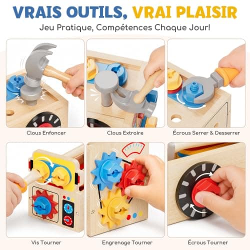 Boîte à outils bois Lehoo Castle TT-001 2 en 1