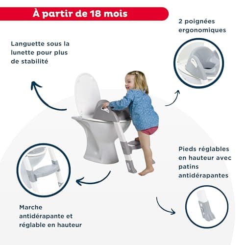 Réducteur WC Kiddyloo Thermobaby avec marche réglable