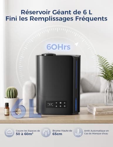 Humidificateur d'Air AROEVE 6L Ultrasons DH-JS07