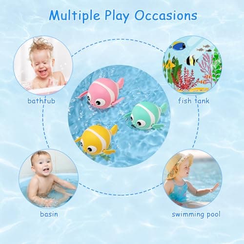 Poissons-clowns de bain à remonter BelleStyle BE-Clofih3