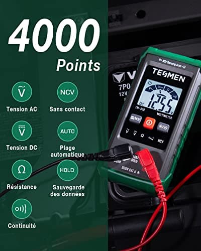 TESMEN TM510 Multimetre Numerique 4000 Comptes