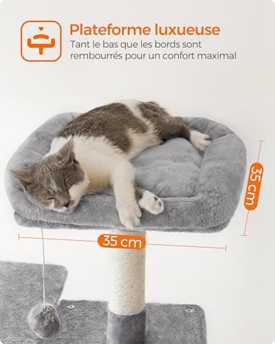 Arbre à chat Feandrea 143 cm avec hamac et niche