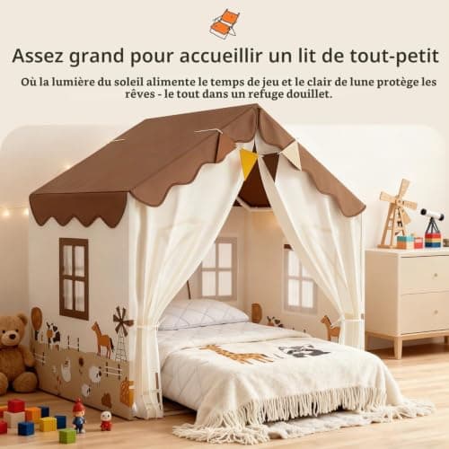 Tente cabane EagleStone double porte 130 cm chambre