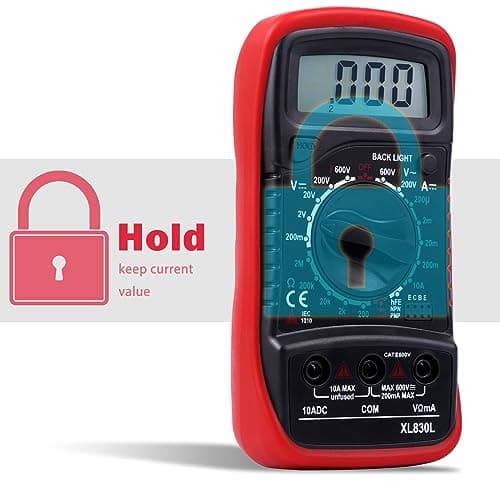 Multimètre Aeyytoe Numérique Portable LCD Bleu CA/CC