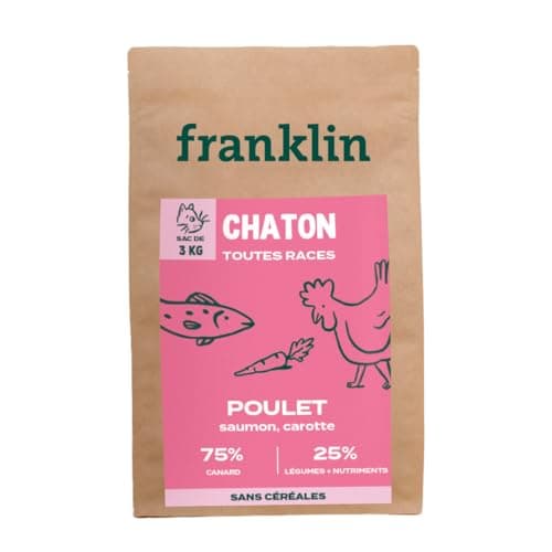 Croquettes Chaton Franklin Poulet et Saumon 3 kg