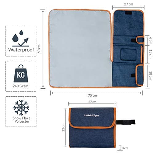 Matelas à langer nomade LittleLaughs à pochettes