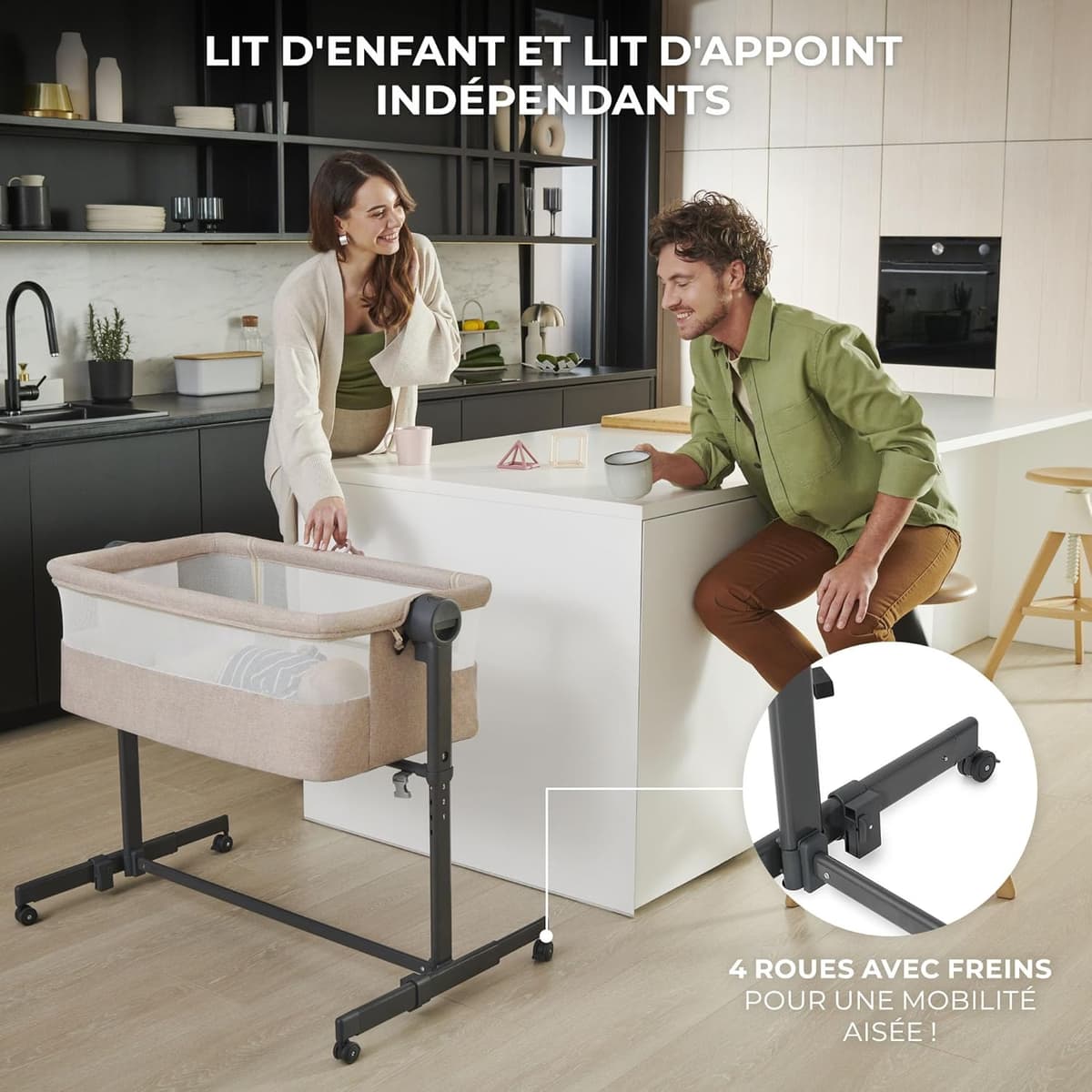 Lit bébé cododo Kinderkraft Neste UP 2