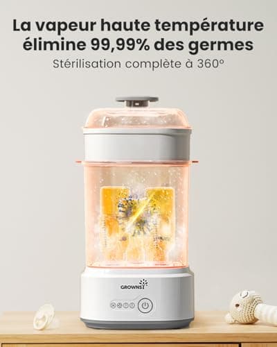 Stérilisateur biberon Grownsy 5 en 1 avec séchage