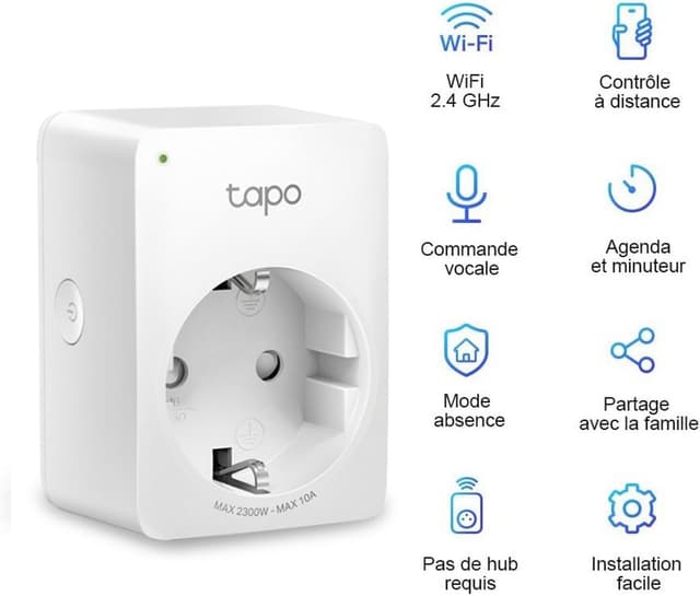 Pack 4 Prises Connectées WiFi Tapo P100 - Contrôle Intelligent