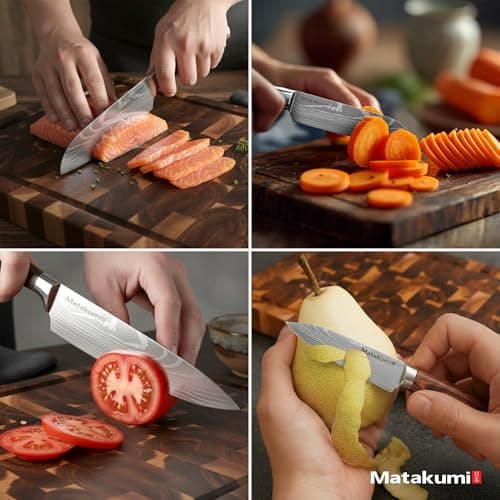 Set 4 couteaux de cuisine Matakumi damas gravé