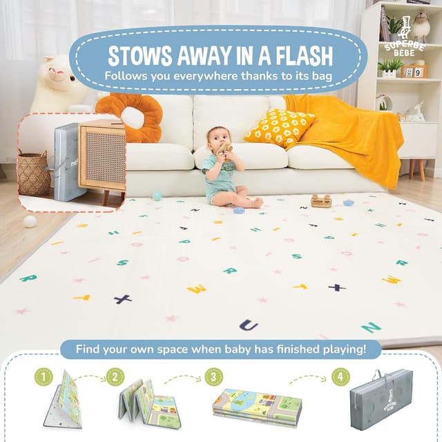 Tapis Jeu Enfant XXL Mousse Epais - Superbe Bébé