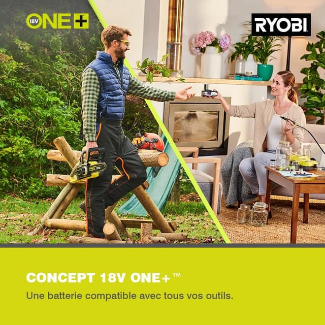 Élagueuse RYOBI 18V - Sans Fil - Puissante et Légère