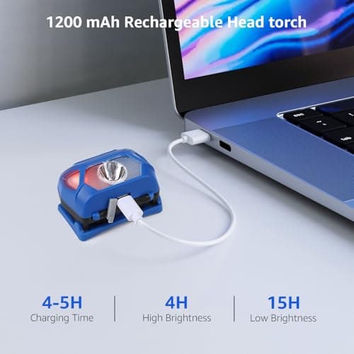 Lampe Frontale Lepro LED Rechargeable D500 2000lux Bleu