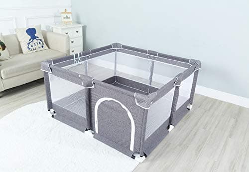 Star Ibaby Oxford XL Parc bébé ultraléger Gris doux