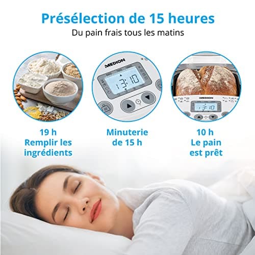 Machine à pain MEDION MD 11011 550 W 19 programmes
