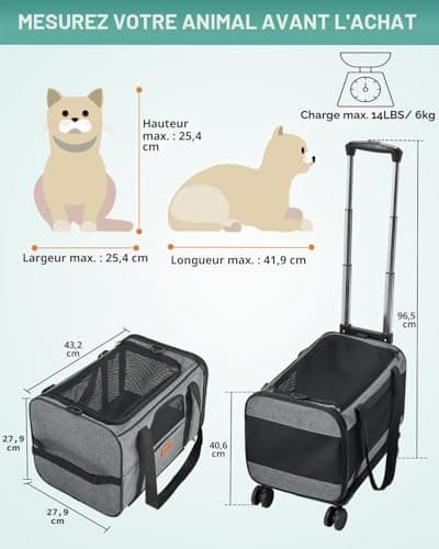 Sac de transport à roulettes Morpilot pour chat